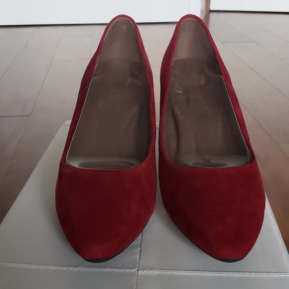 Aerosoles | Dark red suede heels NEW - Picture 6 of 8
